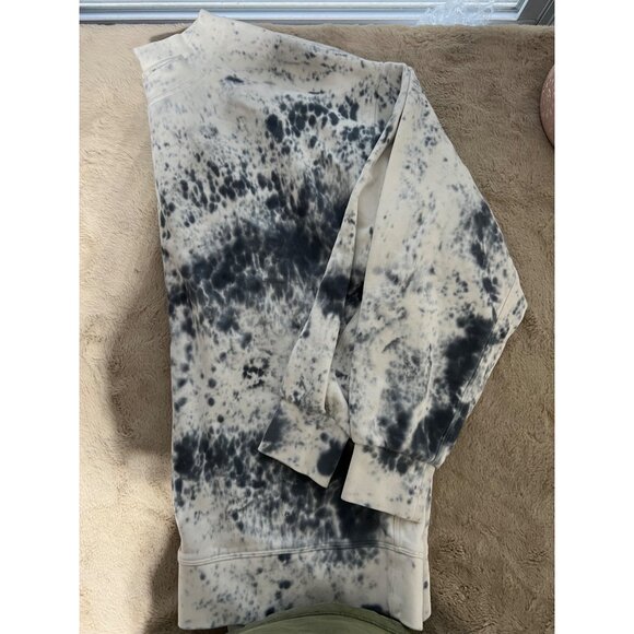 Lululemon Tie-Dye Sweatshirt Women's Oversized Fit Blue & White Cotton Blend Cas - Picture 7 of 7
